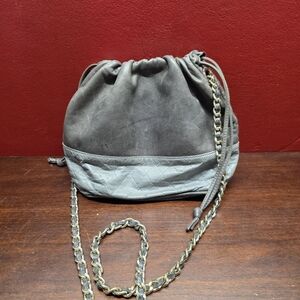 Chic Gray Suede Women's Hobo Bag